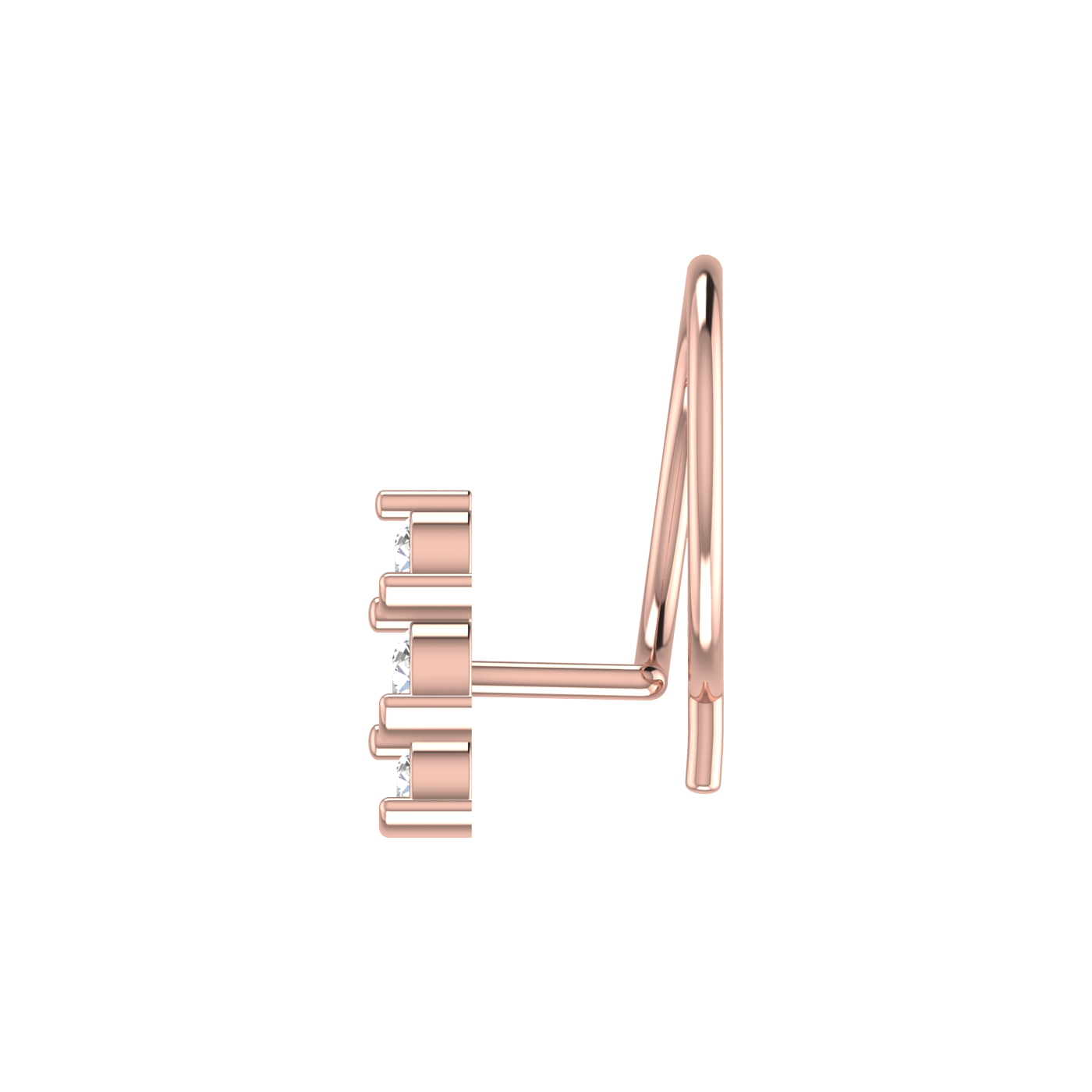 0.06 Carat Natural Diamond Nose Pin - HI Color, VS-SI Clarity.